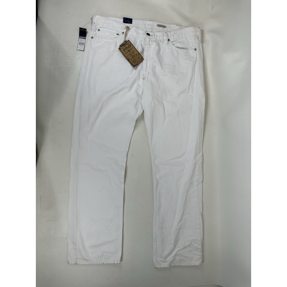 Polo Ralph Lauren Classic 867 Straight Hudson NWT white jeans Size 38x32